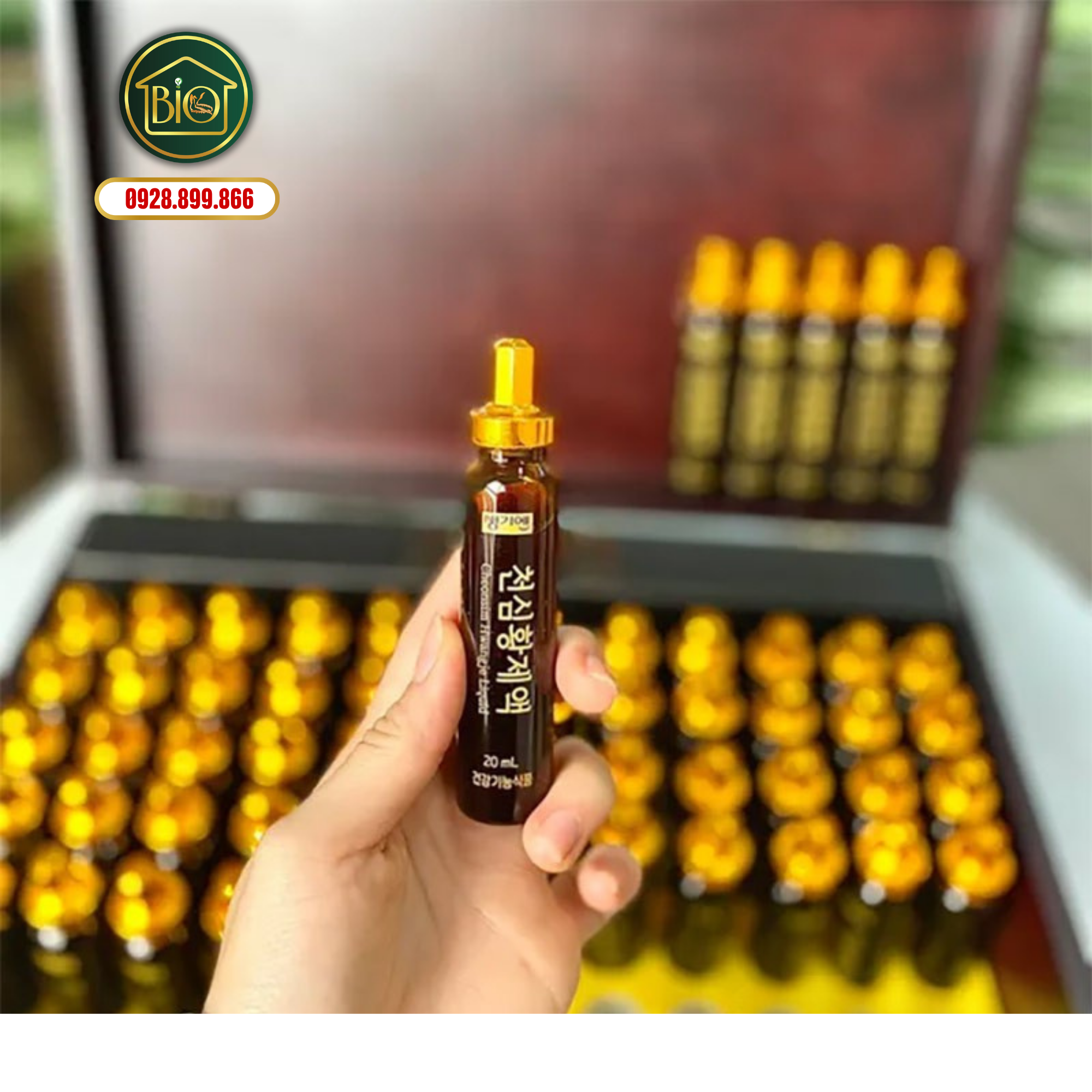 Tinh Chất Đông Trùng Hạ Thảo Cheonsim Hwangje Liquid – 2 Con Hổ - Hộp 60 Tuýp x 20 ml